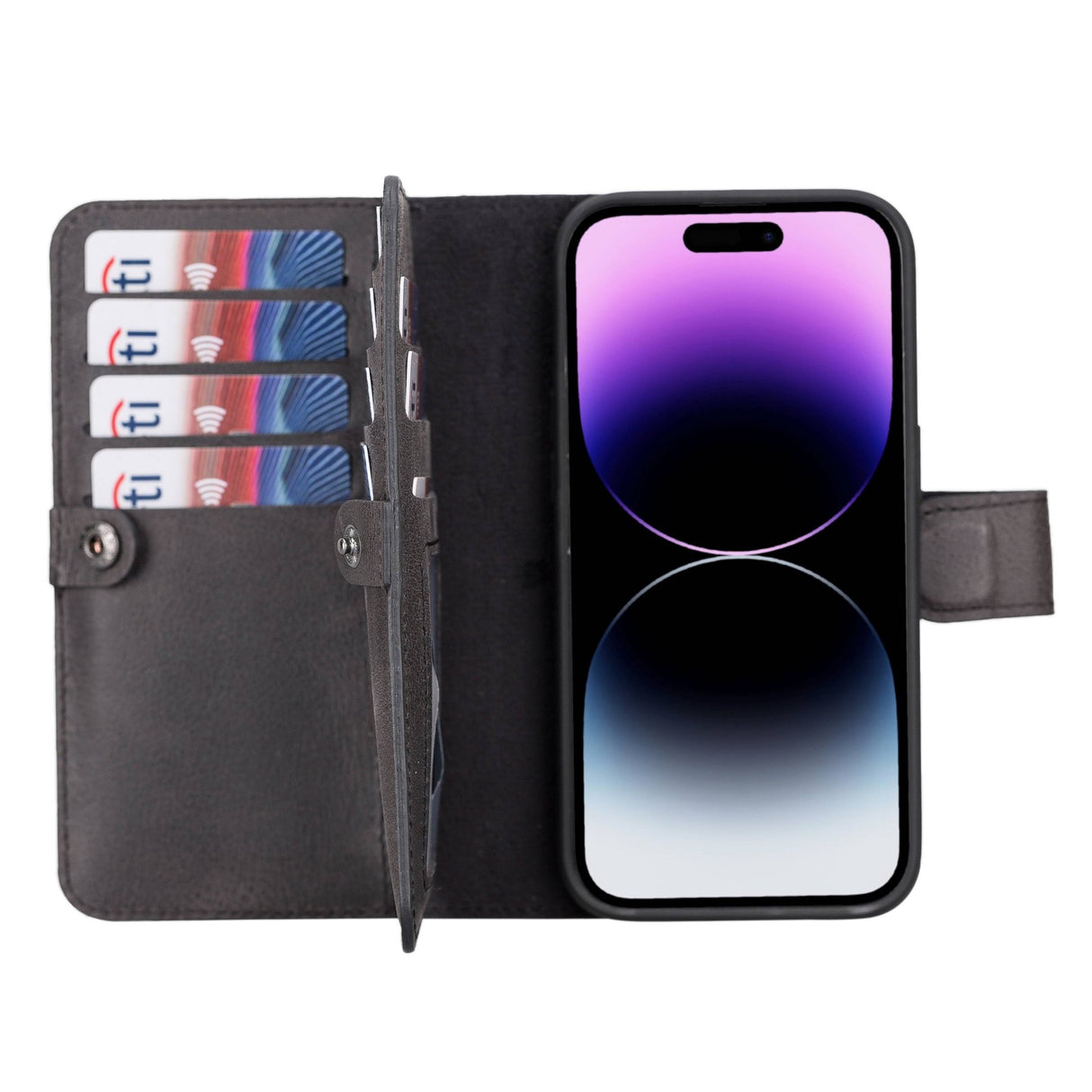 iPhone 14 Pro Dual Leather Wallet Case by Hardiston - premium iPhone 14 Cases