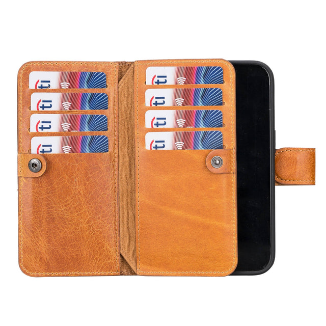 iPhone 14 Pro Dual Leather Wallet Case by Hardiston - premium iPhone 14 Cases