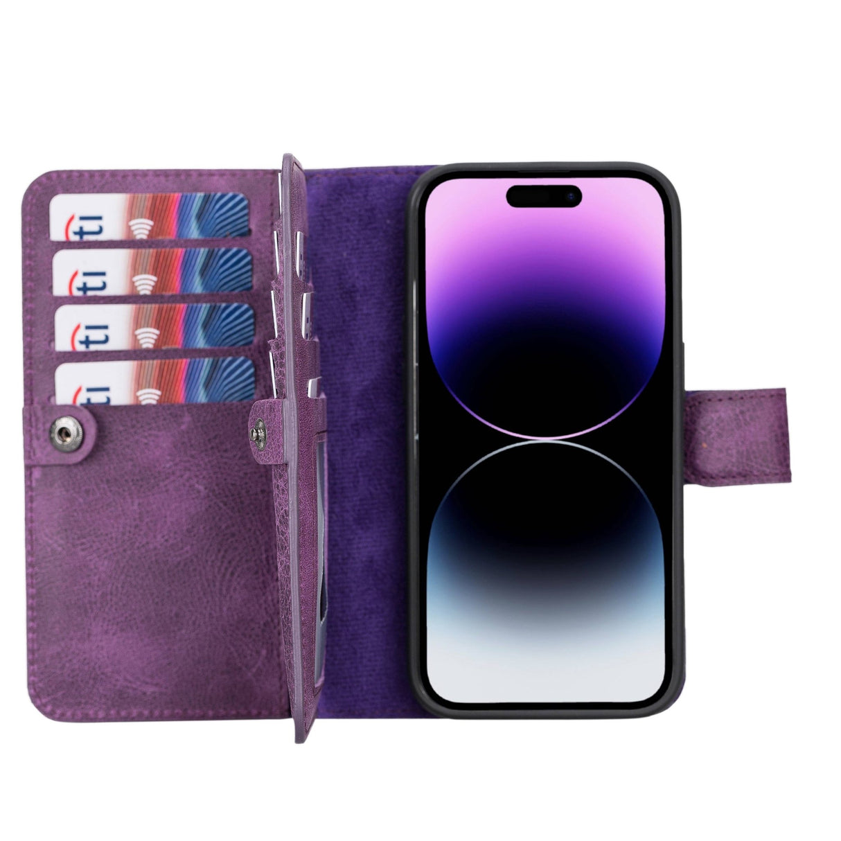 iPhone 14 Pro Dual Leather Wallet Case by Hardiston - premium iPhone 14 Cases