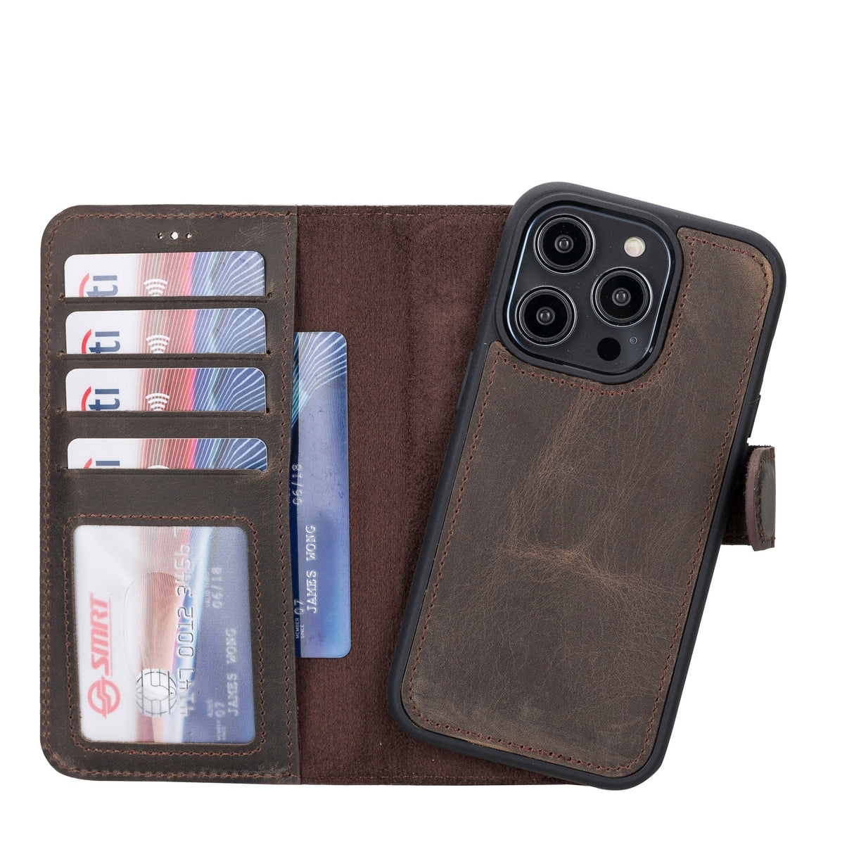 iPhone 14 Pro Leather Wallet Case by Hardiston - premium iPhone 14 Cases