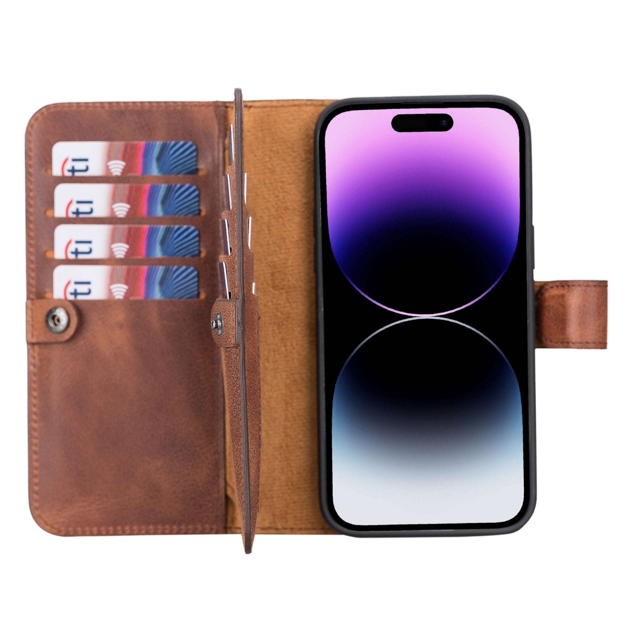 iPhone 14 Pro Max MagSafe Dual Leather Wallet | Hardiston