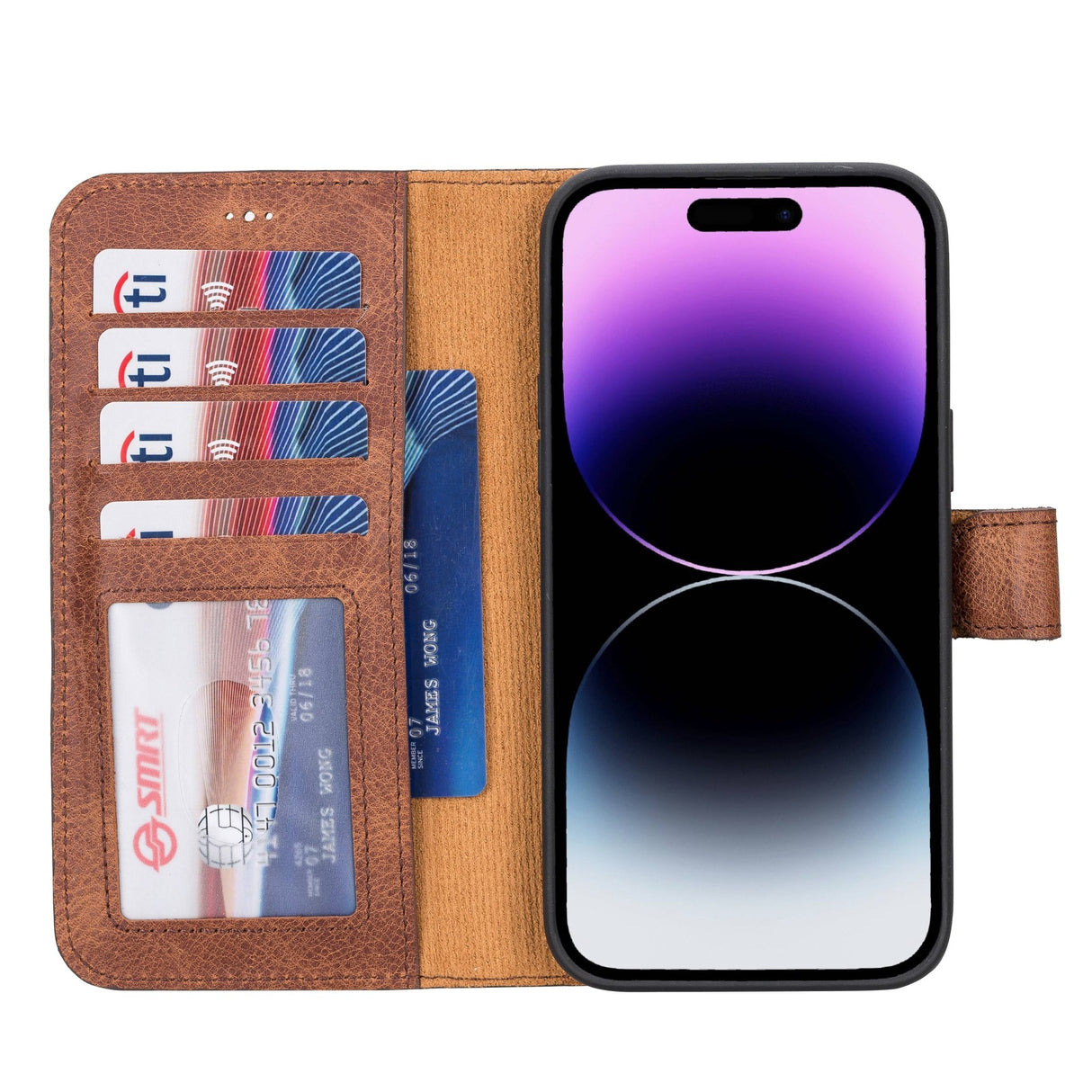 iPhone 14 Pro Max Leather Wallet Case Brown | Hardiston iPhone 14 Pro Max Leather Wallet Case Brown | Hardiston