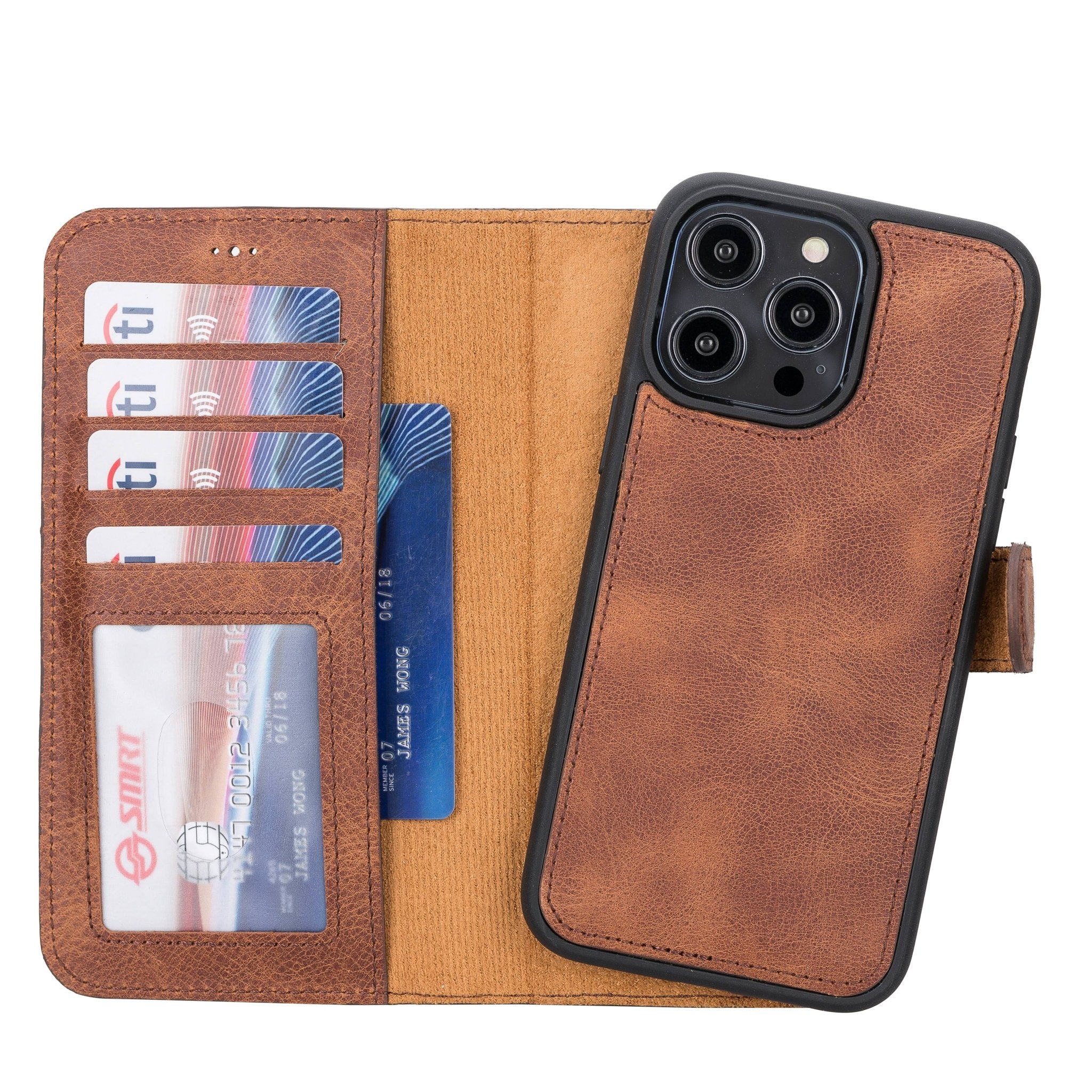 iPhone 14 Pro Max 2-in-1 MagSafe Leather Wallet | Hardiston