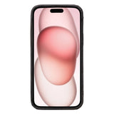 iPhone 15 Plus Leather Snap - On Wallet Phone case by Hardiston - premium iPhone 15 Cases