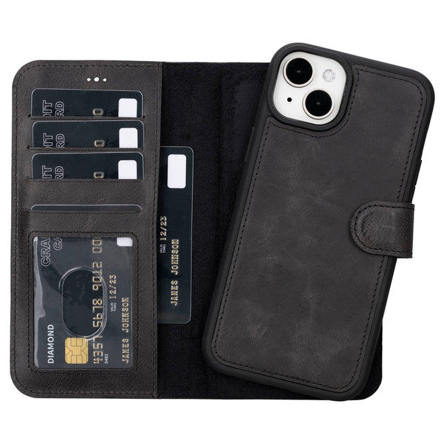 iPhone 15 Plus Leather Wallet Case by Hardiston - premium iPhone 15 Cases