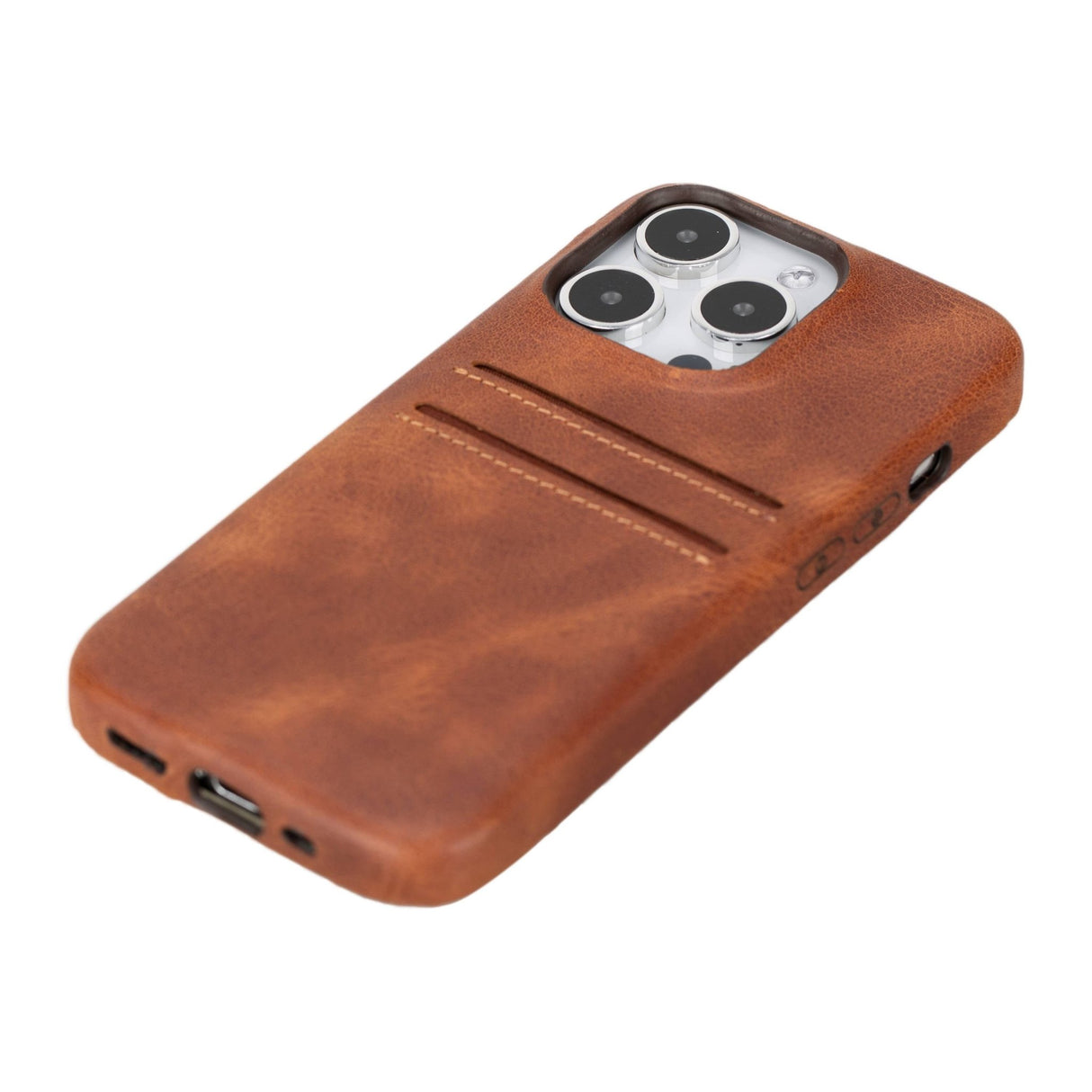 iPhone 15 Pro Leather Snap - on wallet case by Hardiston - premium iPhone 15 Cases