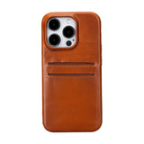 iPhone 15 Pro Leather Snap - on wallet case by Hardiston - premium iPhone 15 Cases