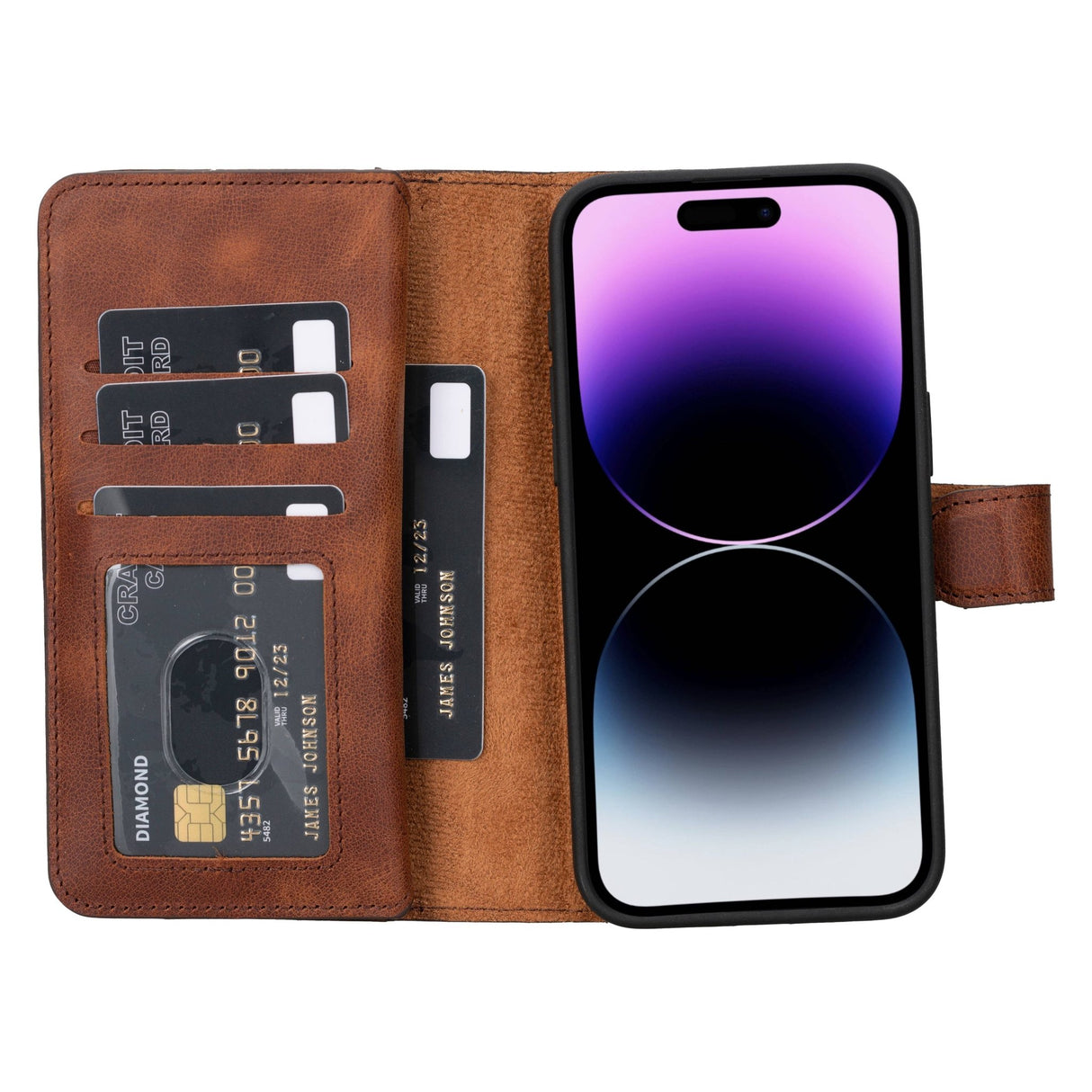iPhone 15 Pro Max Dual Leather Wallet Case by Hardiston - premium iPhone 15 Cases