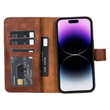 iPhone 15 Pro Max Dual Leather Wallet Case by Hardiston - premium iPhone 15 Cases