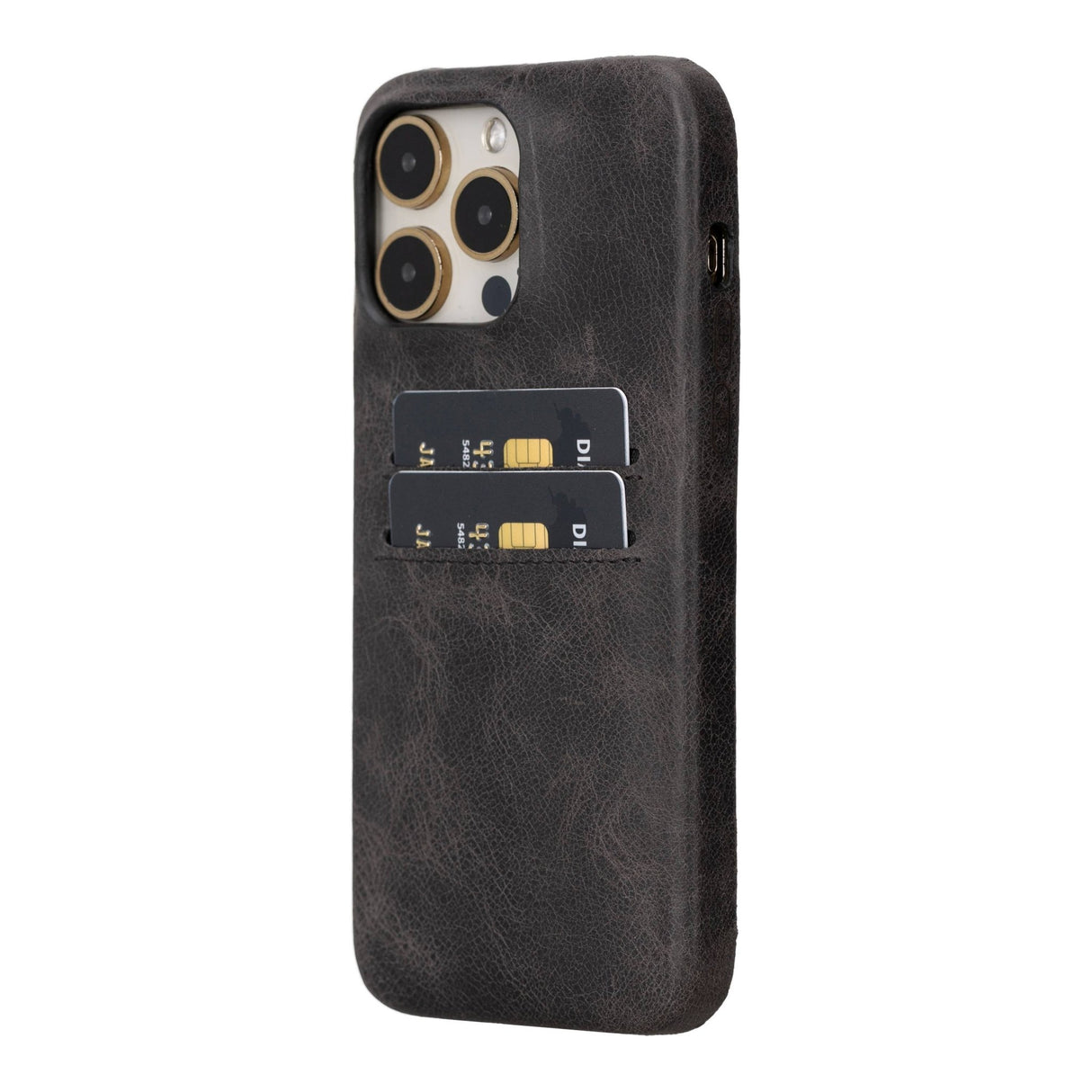 iPhone 15 Pro Max Leather Snap - on wallet case by Hardiston - premium iPhone 15 Cases