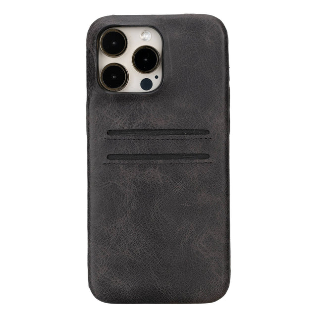 iPhone 15 Pro Max Leather Snap - on wallet case by Hardiston - premium iPhone 15 Cases