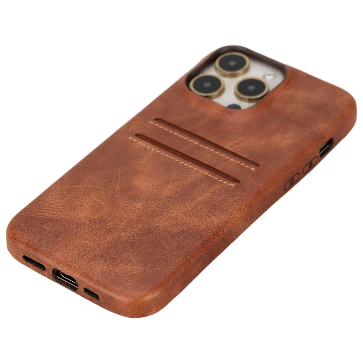 iPhone 15 Pro Max Leather Snap - on wallet case by Hardiston - premium iPhone 15 Cases