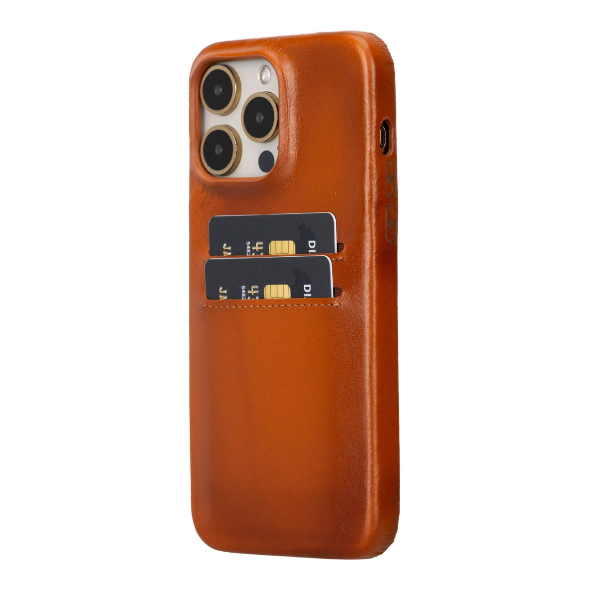 iPhone 15 Pro Max Leather Snap - on wallet case by Hardiston - premium iPhone 15 Cases