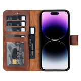 iPhone 15 Pro Max Leather Wallet Case by Hardiston - premium iPhone 15 Cases