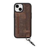 iPhone 15 Snap - on Leather Grip Case by Hardiston - premium iPhone 15 Cases