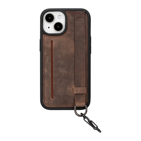 iPhone 15 Snap - on Leather Grip Case by Hardiston - premium iPhone 15 Cases
