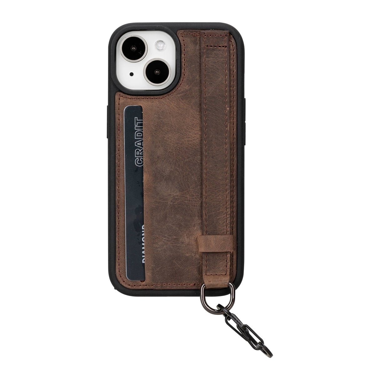 iPhone 15 Snap - on Leather Grip Case by Hardiston - premium iPhone 15 Cases