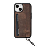 iPhone 15 Snap - on Leather Grip Case by Hardiston - premium iPhone 15 Cases