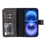 iPhone 16 E Leather Dual Wallet Case by Hardiston - premium iPhone 16 Cases