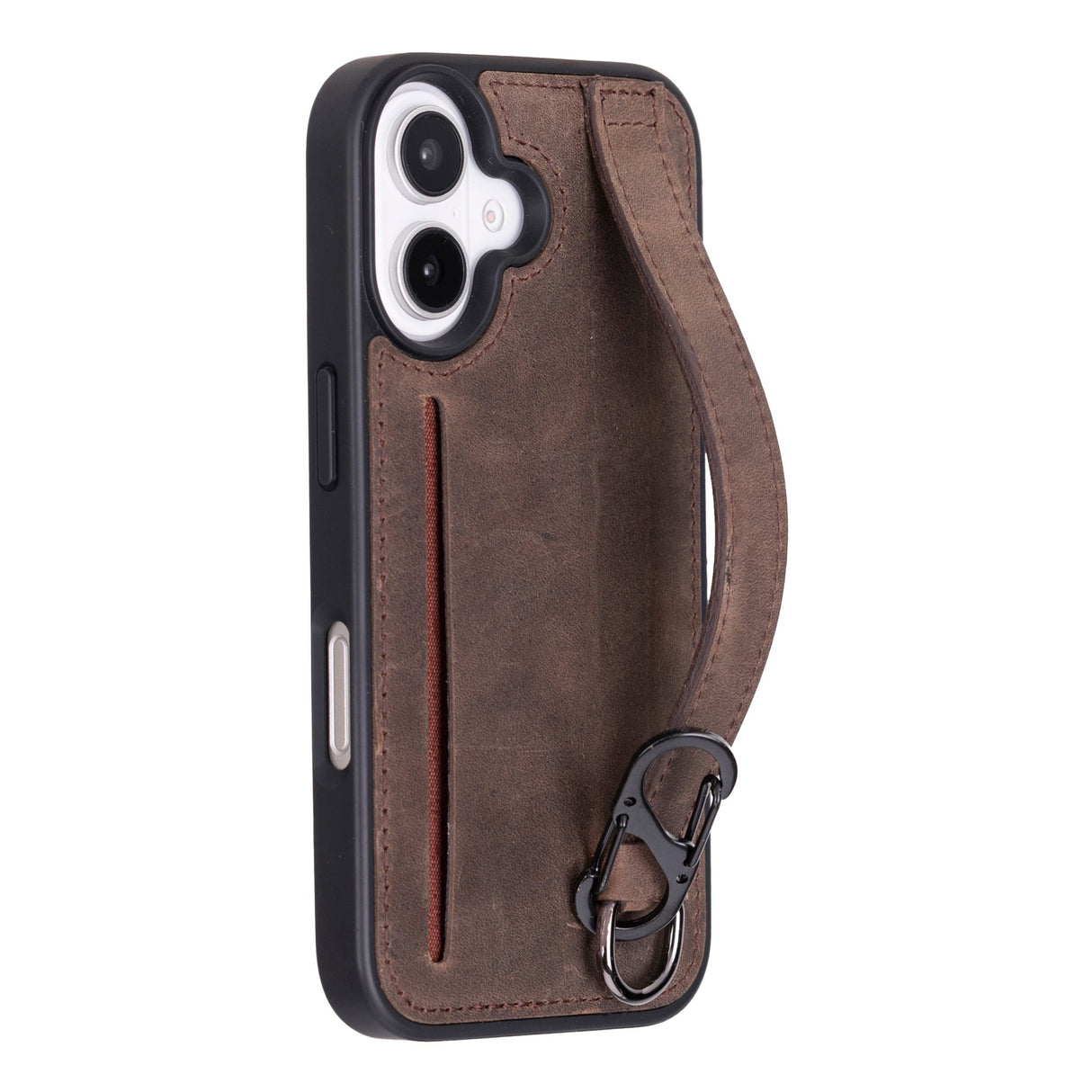 iPhone 16 E Snap - on Leather Grip Case by Hardiston - premium iPhone 16 Cases