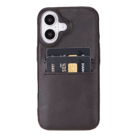 iPhone 16 E Snap - on Leather Wallet Case by Hardiston - premium iPhone 16 Cases