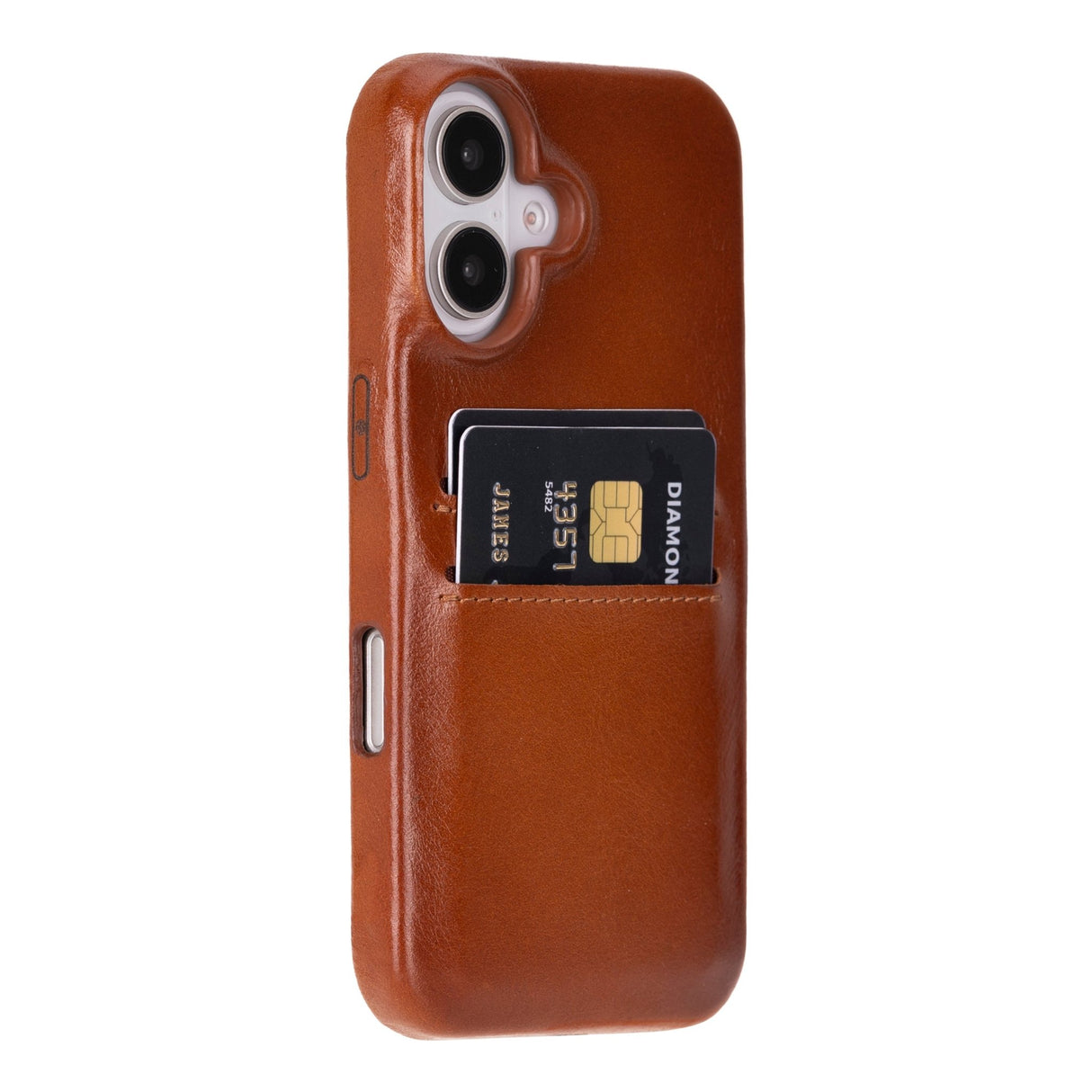 iPhone 16 E Snap - on Leather Wallet Case by Hardiston - premium iPhone 16 Cases