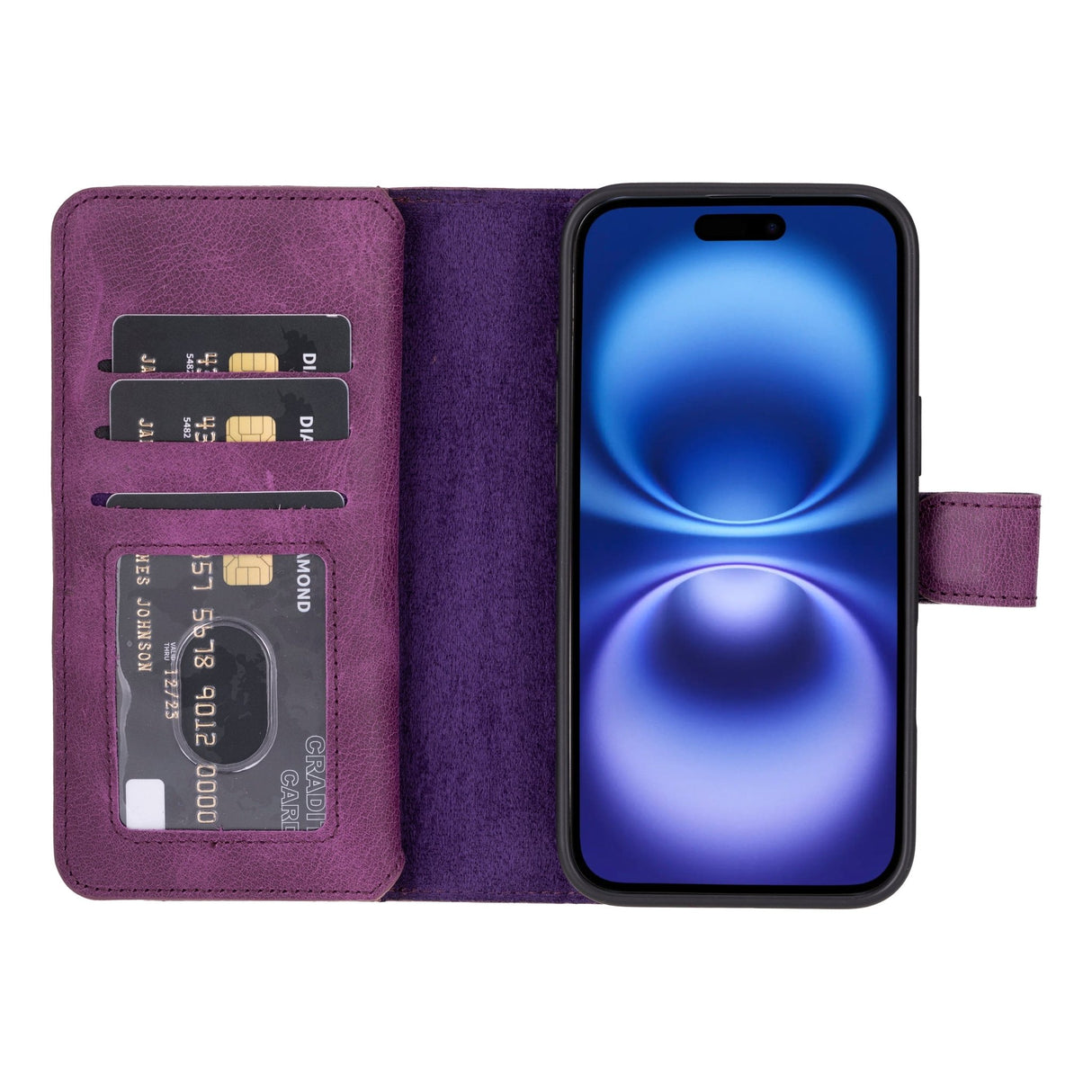 iPhone 16 Plus Leather Dual Wallet Case by Hardiston - premium iPhone 16 Cases