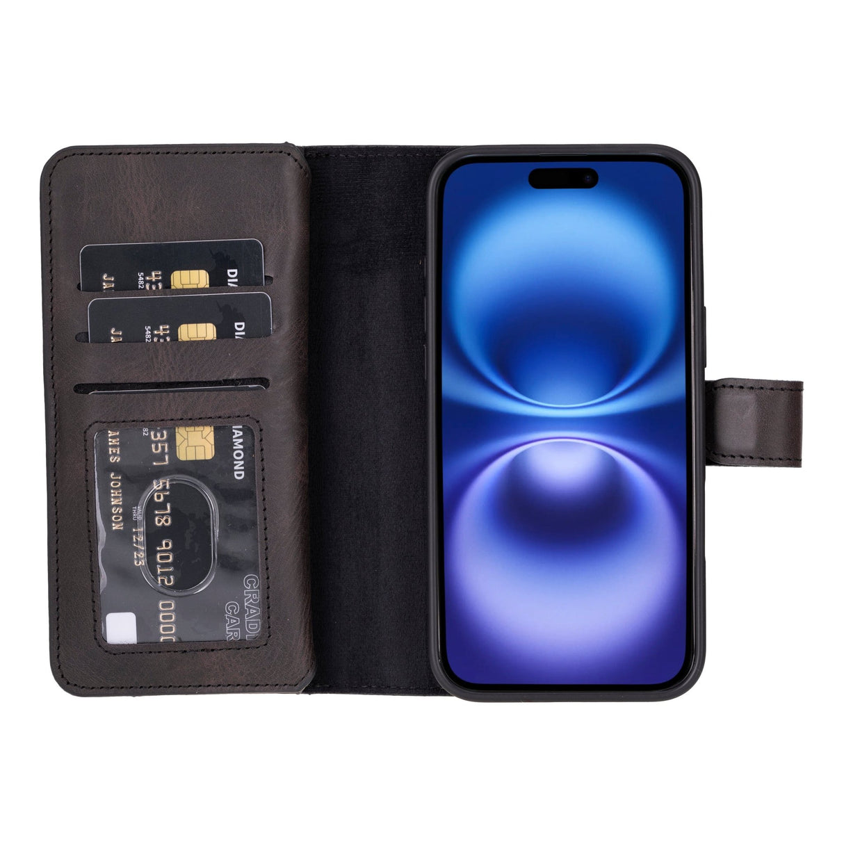 iPhone 16 Plus Leather Dual Wallet Case by Hardiston - premium iPhone 16 Cases