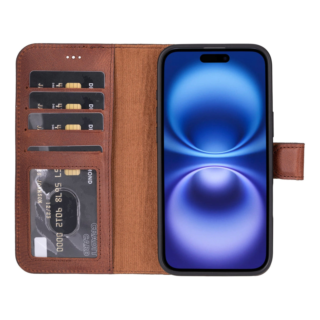 iPhone 16 Plus Leather Wallet Case by Hardiston - premium iPhone 16 Cases