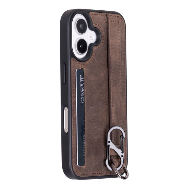 iPhone 16 Plus Snap - on Leather Grip Case by Hardiston - premium iPhone 16 Cases