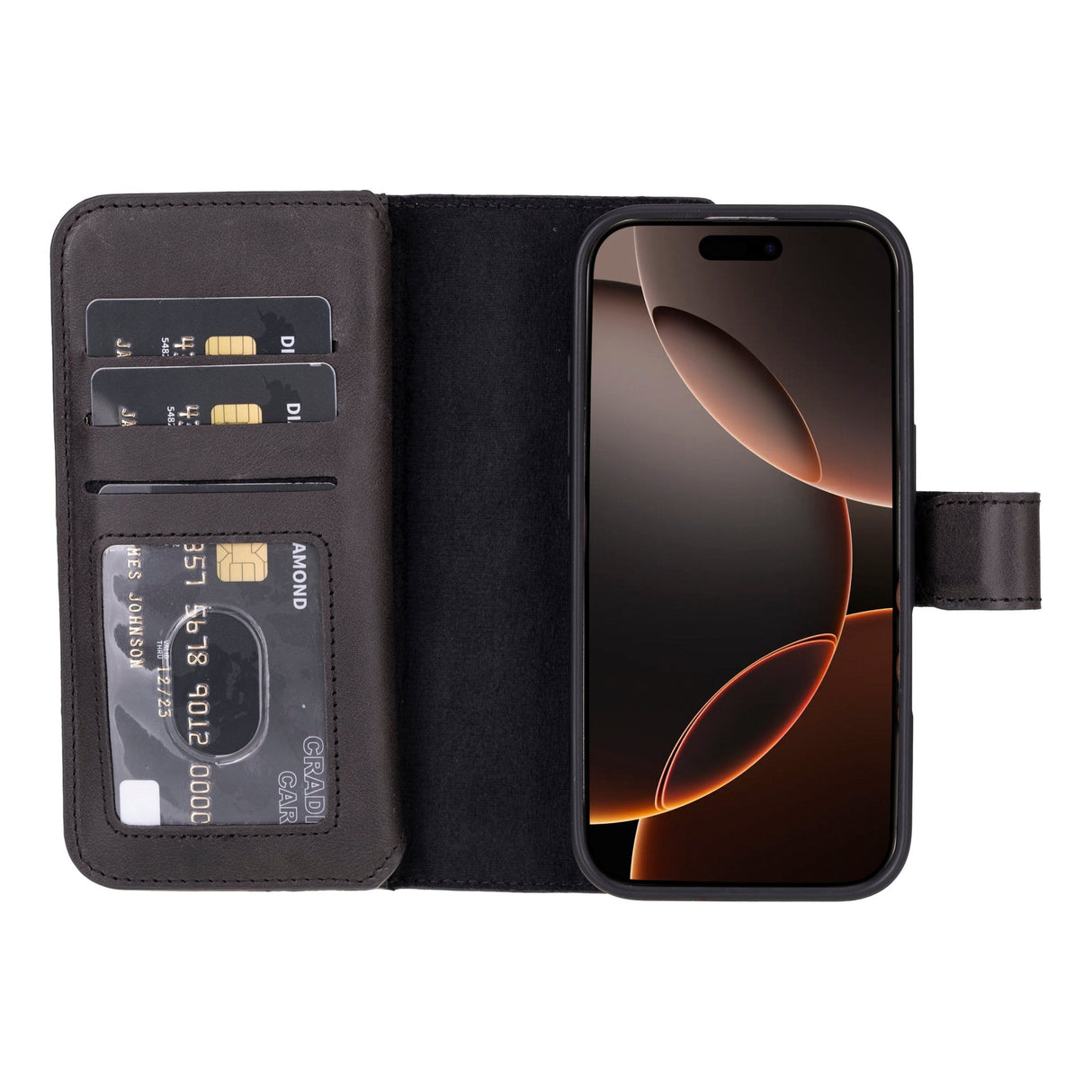 iPhone 16 Pro Dual Leather Wallet Case by Hardiston - premium iPhone 16 Cases