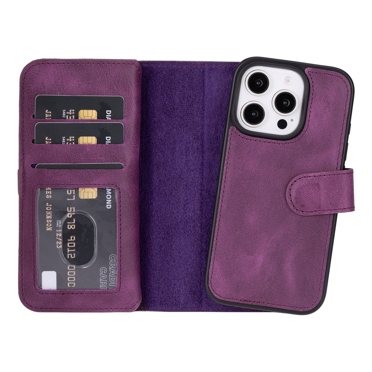 iPhone 16 Pro Dual Leather Wallet Case by Hardiston - premium iPhone 16 Cases