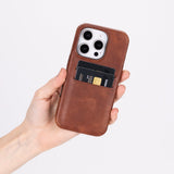 iPhone 16 Pro Leather Snap - on wallet case by Hardiston - premium iPhone 16 Cases