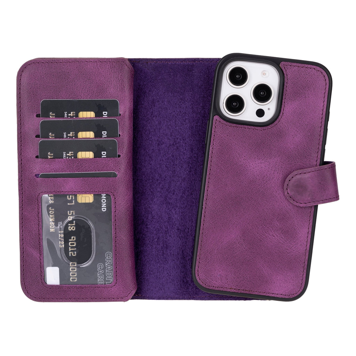 iPhone 16 Pro Max Dual Leather Wallet Case by Hardiston - premium iPhone 16 Cases