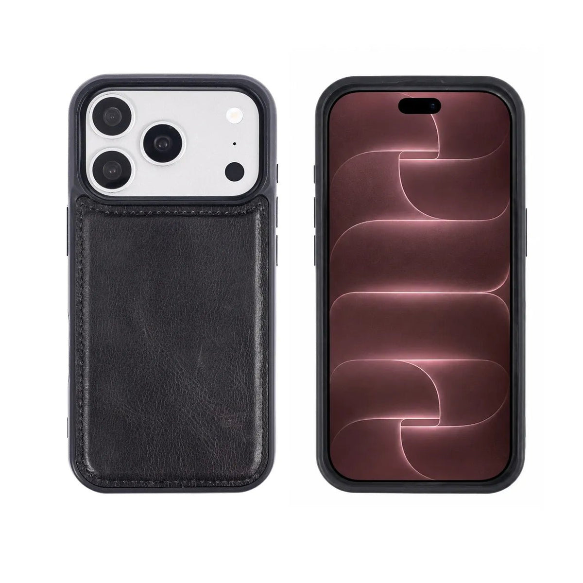 iPhone 18 Pro Double Wallet Case – Handmade Leather, MagSafe & RFID by Hardiston - premium iPhone 18 Cases