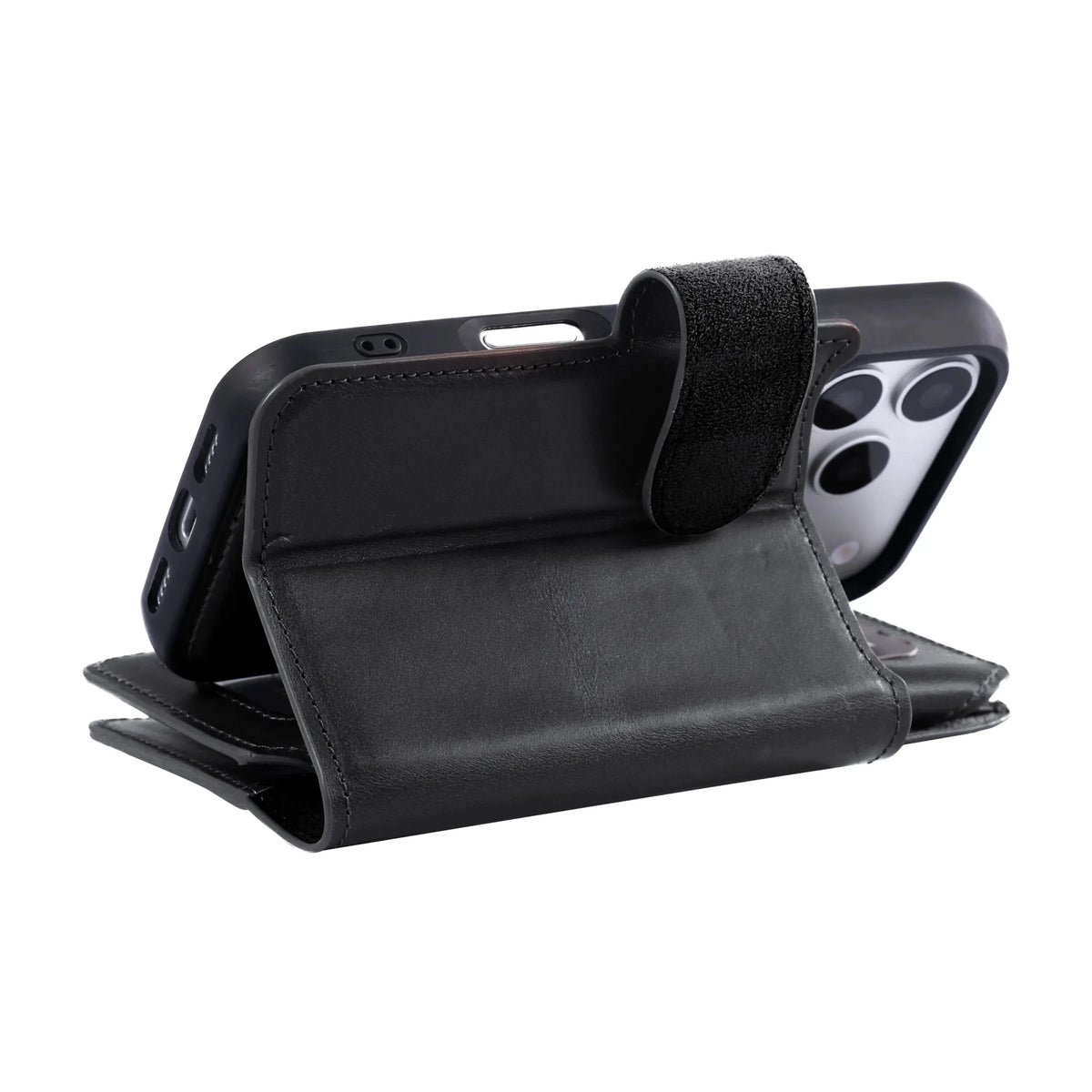 iPhone 18 Pro Max Double Wallet Case – Handmade Leather, MagSafe & RFID by Hardiston - premium iPhone 18 Cases