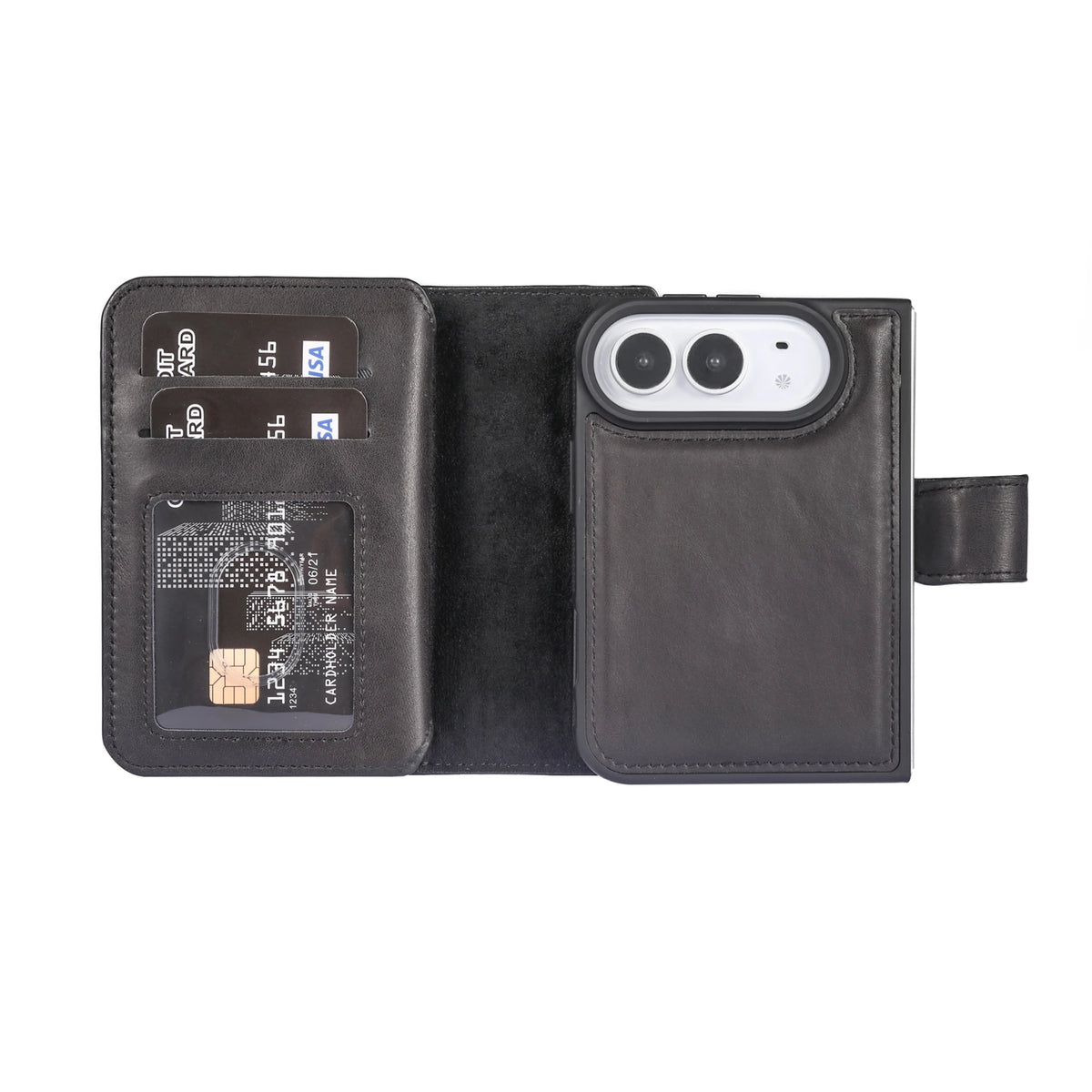 iPhone Duo Double Wallet Case – Handmade Leather, MagSafe & RFID by Hardiston - premium iPhone Duo