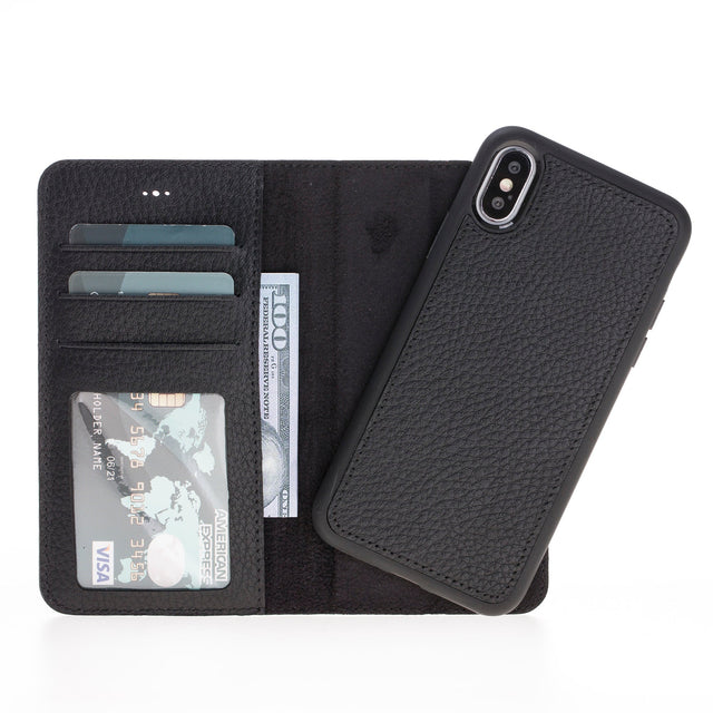 iPhone X / XS Leather Wallet Case by Hardiston - premium mws_apo_generated