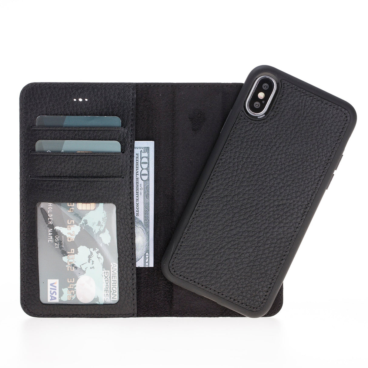 iPhone X / XS Leather Wallet Case by Hardiston - premium mws_apo_generated