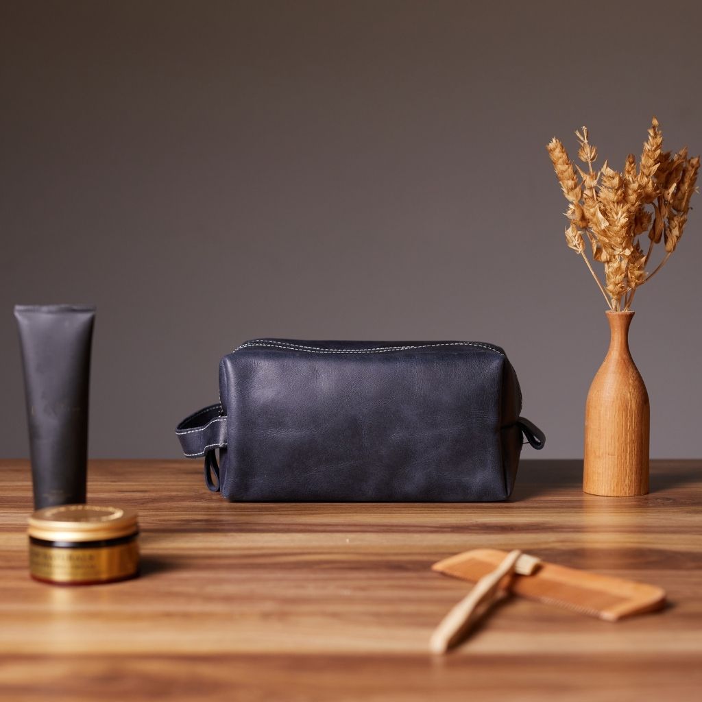 Handcrafted Leather Dopp Kit Toiletry Bag | Hardiston