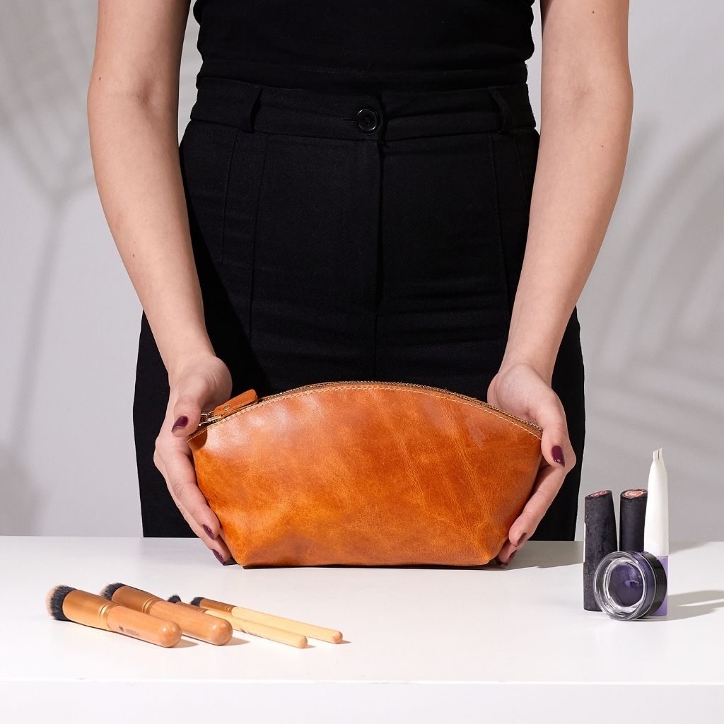 Leather MakeUp Bag by Hardiston - premium Make Up Bags