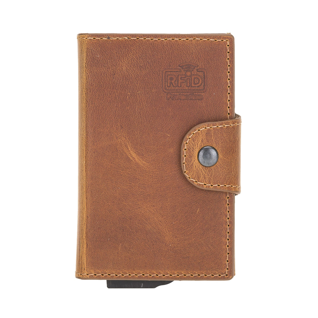 Premium RFID Blocking Leather Card Holder with Pop - Up Feature by Hardiston - premium Card Holders