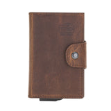 Premium RFID Blocking Leather Card Holder with Pop - Up Feature by Hardiston - premium Card Holders