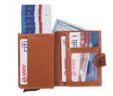 Premium RFID Blocking Leather Pop - Up AirTag Card Holder and Wallet by Hardiston - premium Card Holders