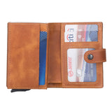 Premium RFID Blocking Leather Pop - Up AirTag Card Holder and Wallet by Hardiston - premium Card Holders