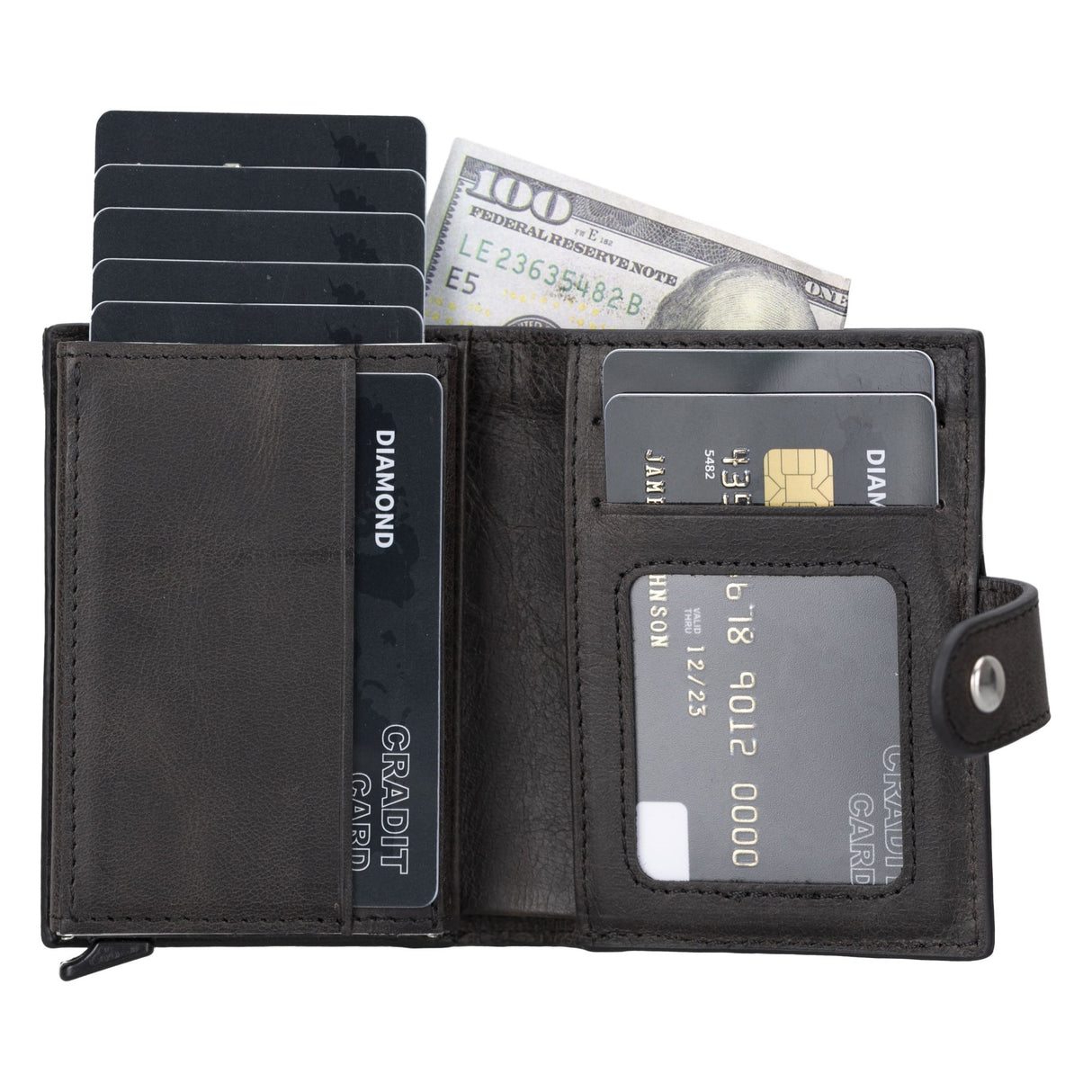 Premium RFID Blocking Leather Pop - Up AirTag Card Holder and Wallet by Hardiston - premium mws_apo_generated