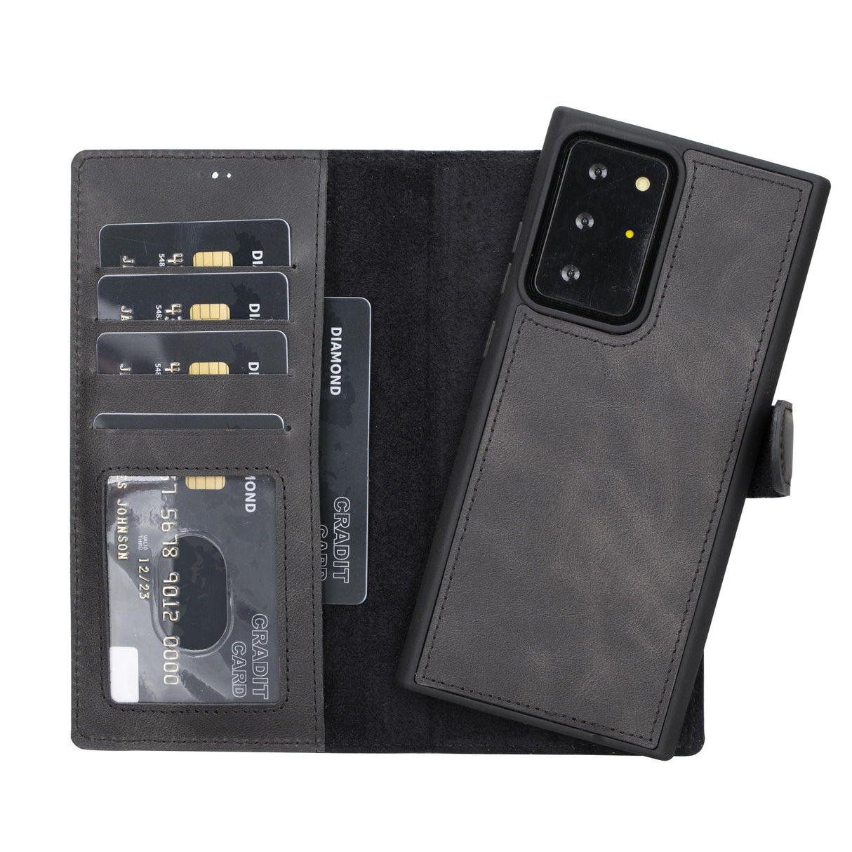 Samsung Galaxy NOTE 20 Ultra Magnetic Detachable Leather Wallet Case by Hardiston - premium Samsung Note 20 Cases