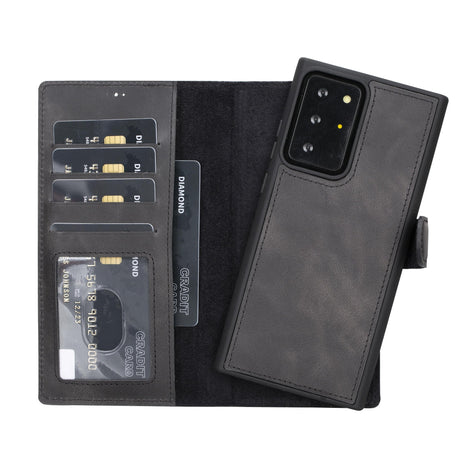 Samsung Galaxy NOTE 20 Ultra Magnetic Detachable Leather Wallet Case by Hardiston - premium Samsung Note 20 Cases
