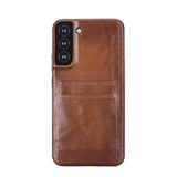 Samsung Galaxy S22 Plus Snap - on Full Cover Leather Case with Credit Card Slots by Hardiston - premium Samsung S - 22 Cases