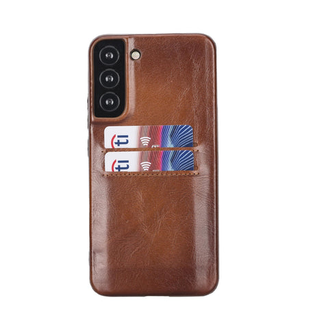 Samsung Galaxy S22 Plus Snap - on Full Cover Leather Case with Credit Card Slots by Hardiston - premium Samsung S - 22 Cases